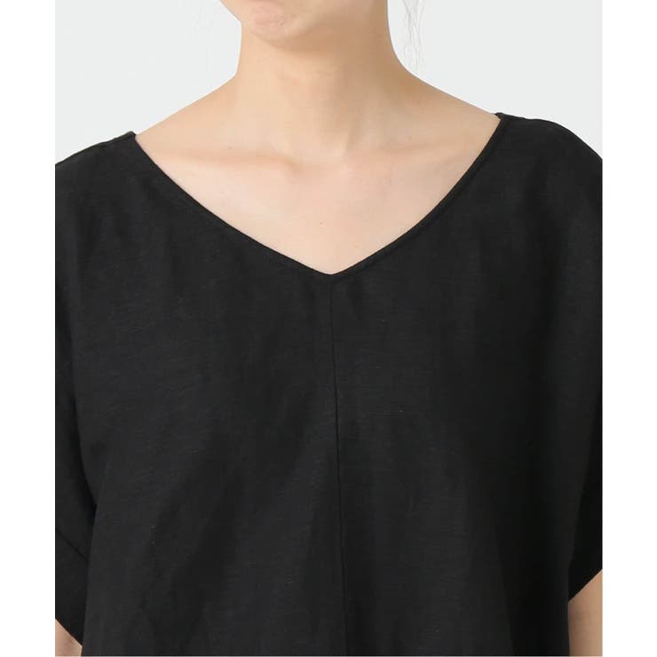 Curensology リネンギャザースリーブブラウス美品ブラック Curensology