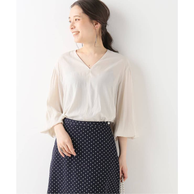 【IENA】ライトサテンVネックブラウス◆[品番：BYCW0004519]｜B.C  STOCK（ベーセーストック）のレディースファッション通販｜SHOPLIST（ショップリスト）
