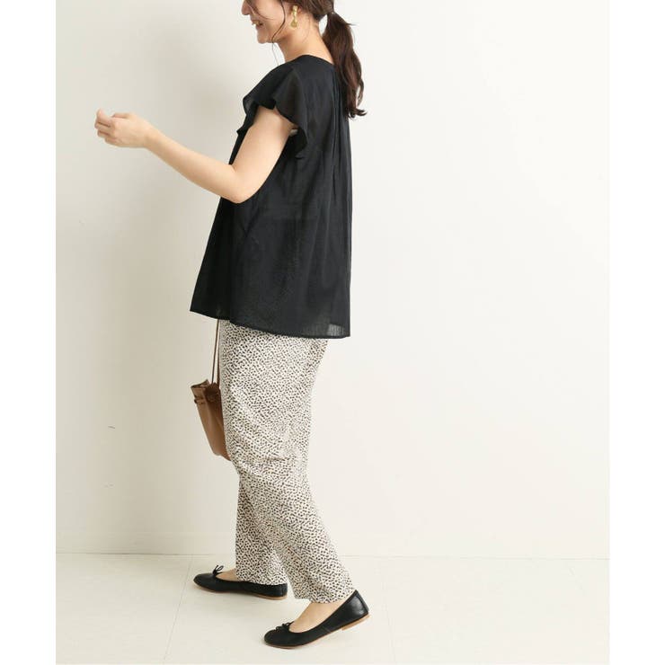 SLOBE IENA】コットンボイルラッフルブラウス◇[品番