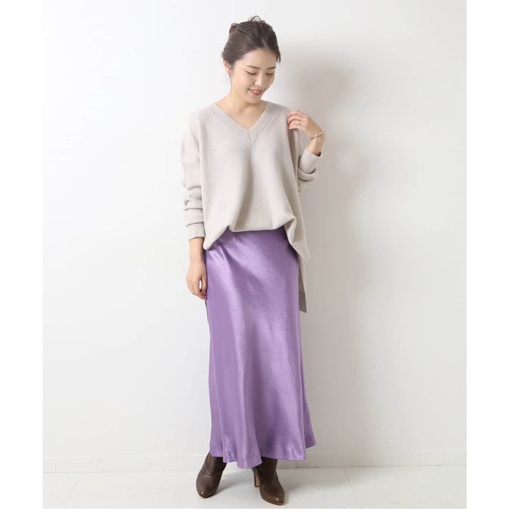 Spick and Span スピックアンドスパン】＃サテンミディスカート