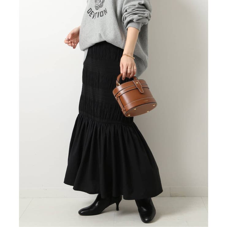 Spick and Span】JUST シャーリングロングスカート