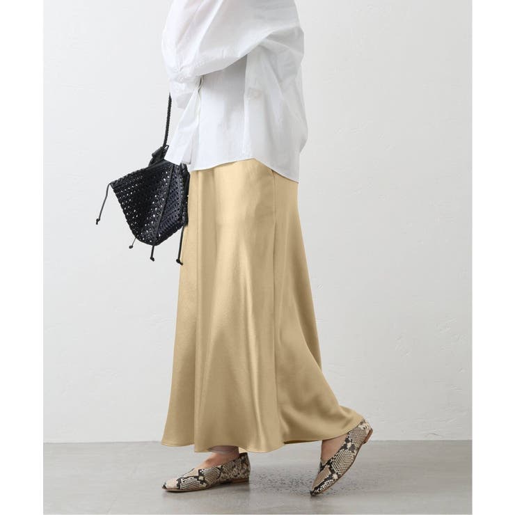 JOURNAL STANDARD】ポリエステルサテンフレアスカート◇[品番
