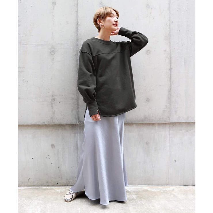 JOURNAL STANDARD】ポリエステルサテンフレアスカート◇[品番