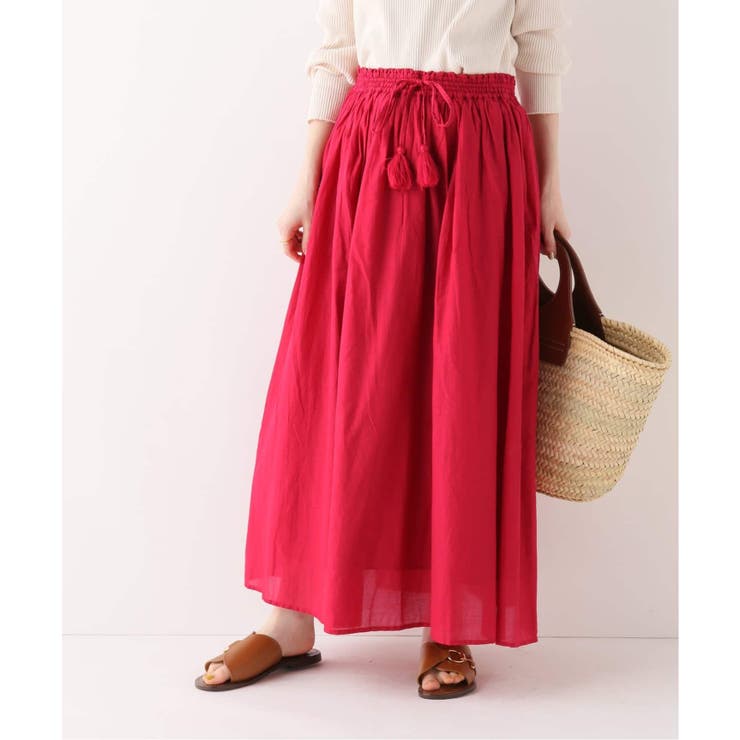 B.C STOCK]コットンボイルギャザースカート◇[品番：BYCW0003656
