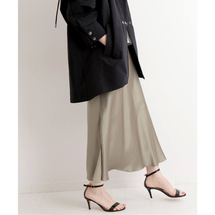 IENA】《追加》サテンスリットスカート◇[品番：BYCW0004521]｜B.C