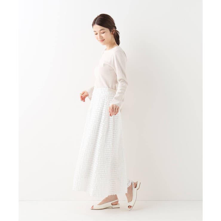【IENA】chere シアーカットジャガードバッススカート