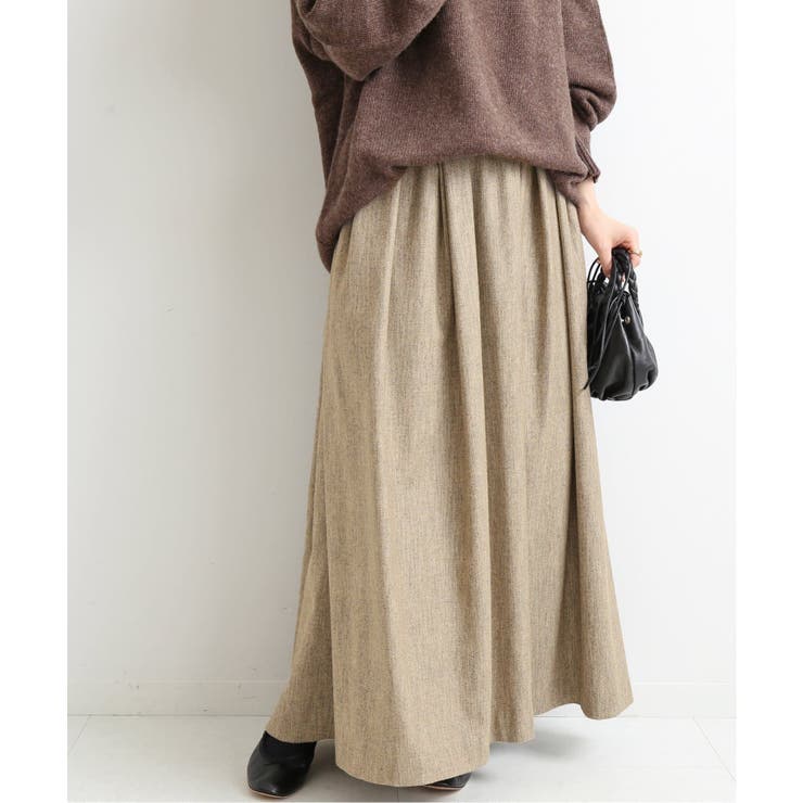IENA＞ Sustina Tweed ロングスカート◇[品番：BYCW0010182