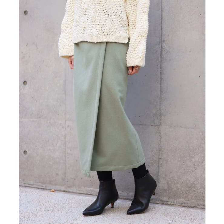 ウォッシャブルフラノラップスカート SLOBE IENA（スローブイエナ）の「ウォッシャブルフラノラップ