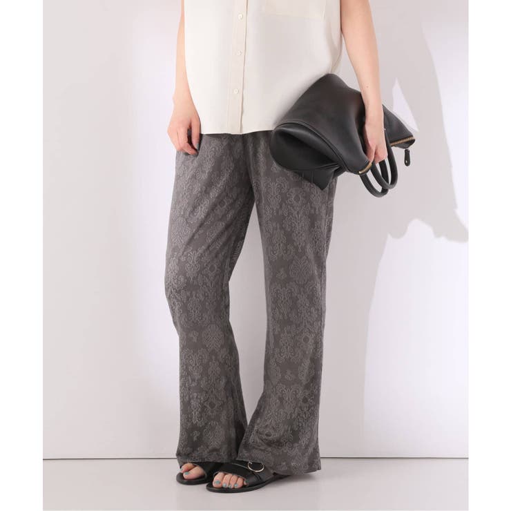 スピックアンドスパン 【+81 BRANCA】ケーブルジャガードパンツ Spick and Span]【+81BRANCA】レースジャガードパンツ[品番