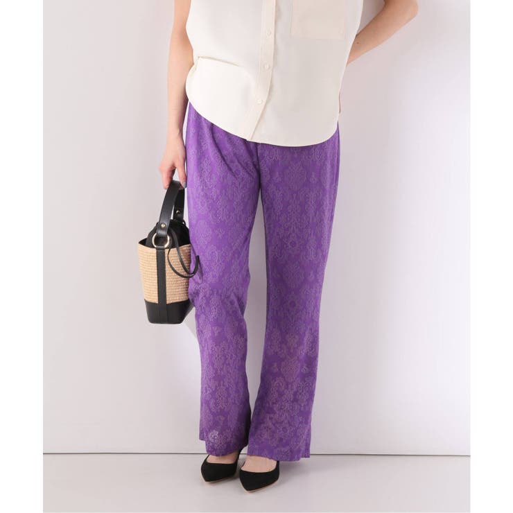 Spick and Span]【+81BRANCA】レースジャガードパンツ[品番
