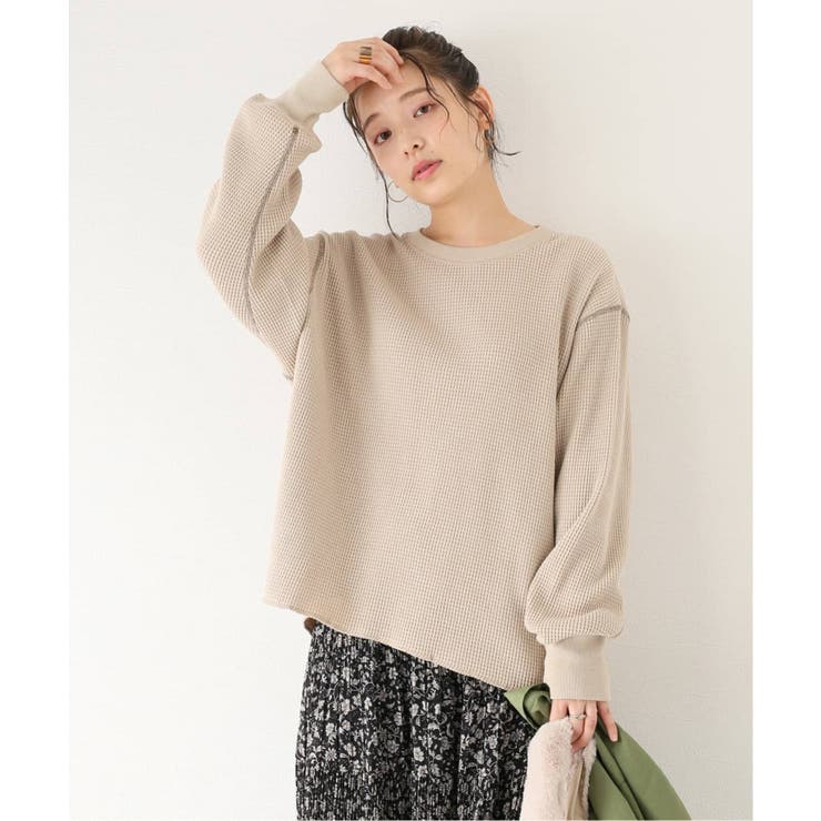 裏起毛 ワッフルプルオーバー◇[品番：BYCW0003371]｜B.C STOCK（ベー 