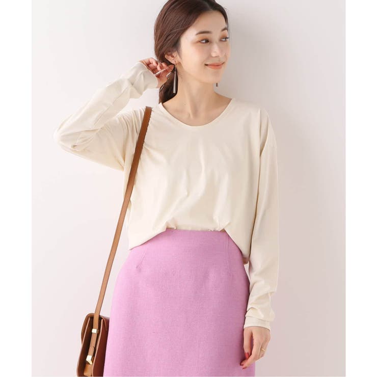 早い者勝ち IENA】【Loro/ローロ】 DOUBLE ネックTシャツ[品番 U トップス