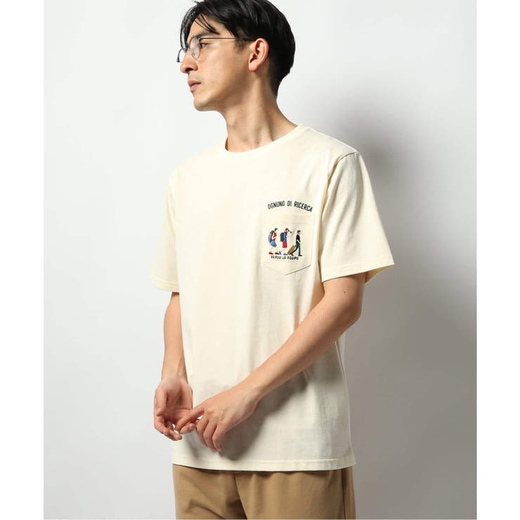 Walking ポケット刺繍 Tシャツ[品番：BYCW0008084]｜B.C STOCK