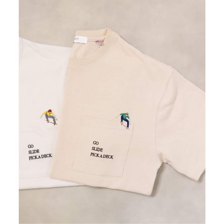ワンポイント刺繍Tシャツ[品番：BYCW0008088]｜B.C STOCK（ベー