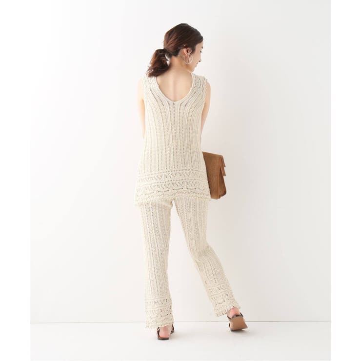ITALY コットンレースニット プルオーバー IENA】ITALY コットンレースニット プルオーバー◇[品番