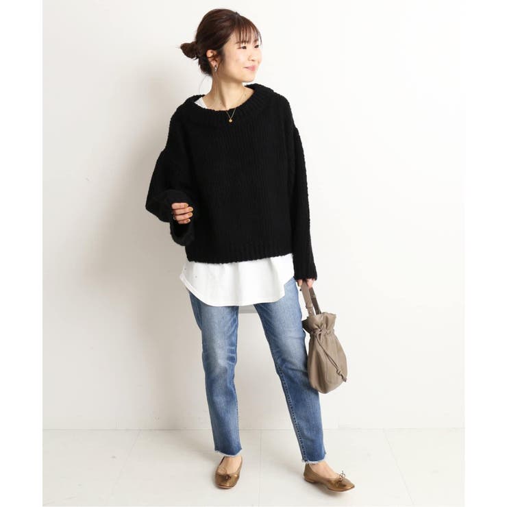 cccmalie カシミア半袖ニット　ブラック　38 cccmalie