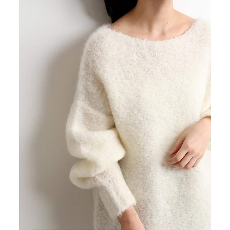 SLOBE IENA＞ モヘヤブークレーボートネックプルオーバー◇[品番