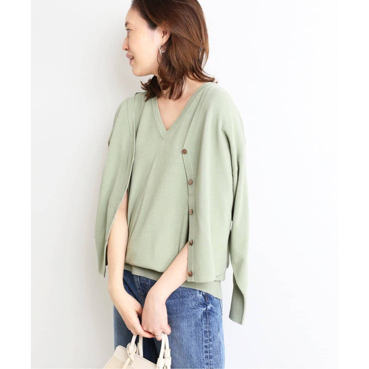 SLOBE IENA Vネックプルオーバージャケット シャツ セット レディース