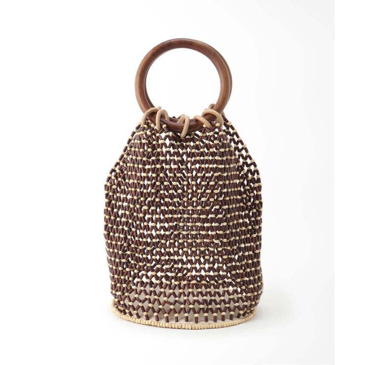 B.C STOCK]サークルハンドルウッドビーズBAG[品番：BYCW0003720]｜B.C