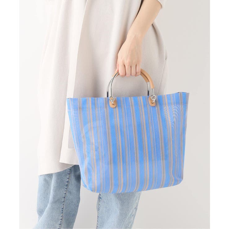 B.C STOCK ベーセーストック】ストライプメッシュトートBAG[品番