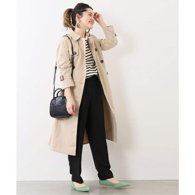 【B.C STOCK】ベーセーストック WビーバーコクーンW前スタンドコート WOOLICK ウインドシャットショートステンカラーコート（ステン