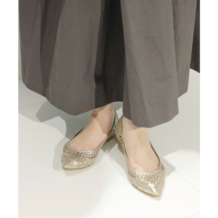 LE TALON＞ ポインテッドサシメッシュフラット◇[品番