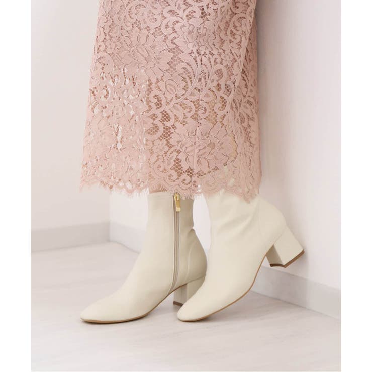 わこ LE TALON GRISE ショートブーツ 5.5ヒール Lサイズ LE TALON（ルタロン）の「GRISE 5.5cmレザーソフトショートブーツ