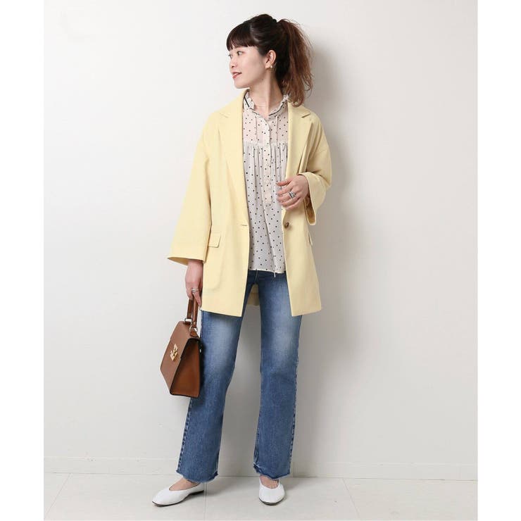 Spick and Span＞ ラミーサイドスリットオーバージャケット◇[品番 