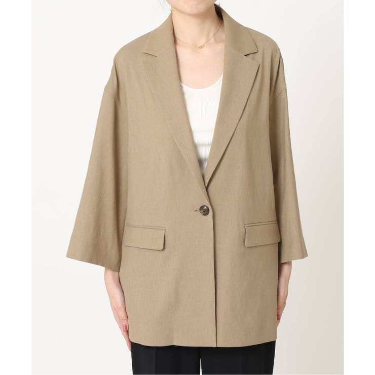 Spick and Span＞ ラミーサイドスリットオーバージャケット◇[品番 