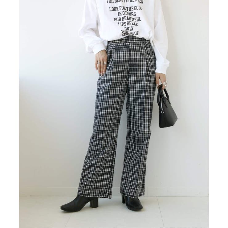 B.C STOCK＞ ダブルツイルチェックパンツ◇[品番：BYCW0013821