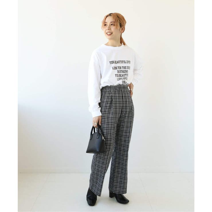 B.C STOCK＞ ダブルツイルチェックパンツ◇[品番：BYCW0013821