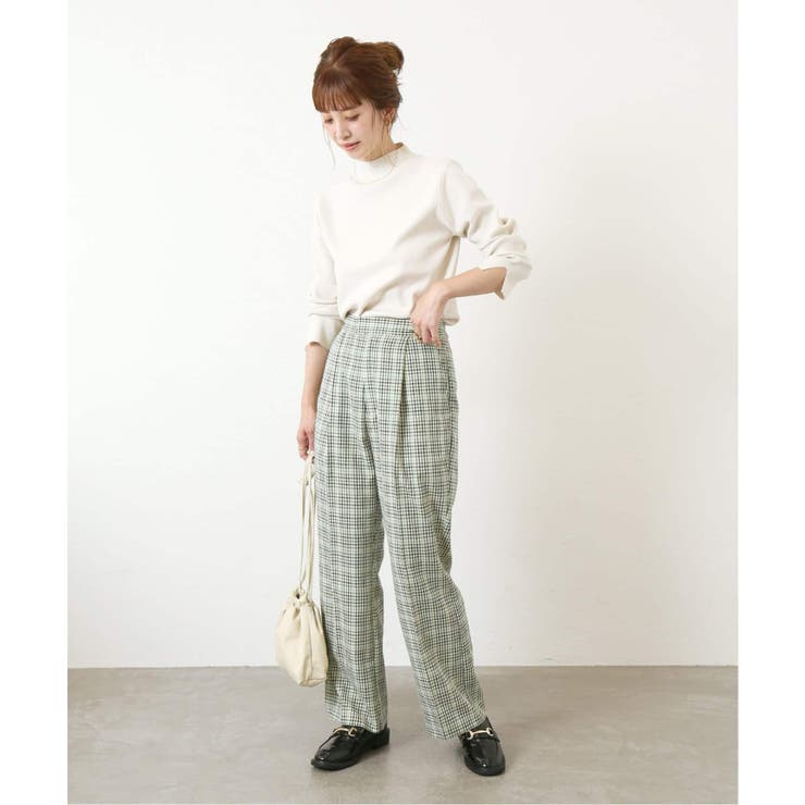 B.C STOCK＞ ダブルツイルチェックパンツ◇[品番：BYCW0013821