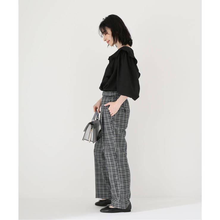 B.C STOCK＞ ダブルツイルチェックパンツ◇[品番：BYCW0013821