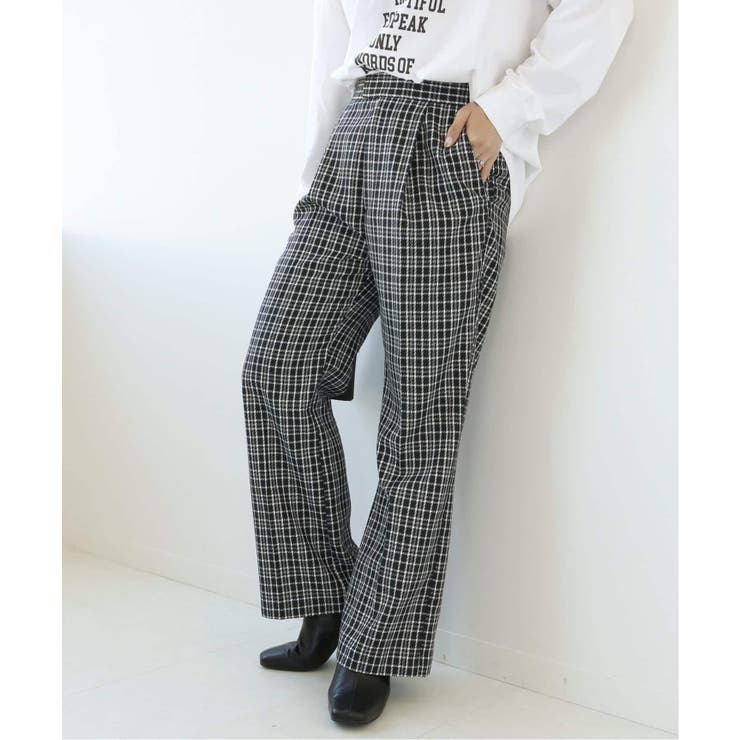 日本限定 B.C ダブルツイルチェックパンツ◇[品番：BYCW0013821 STOCK＞ レディースウェア