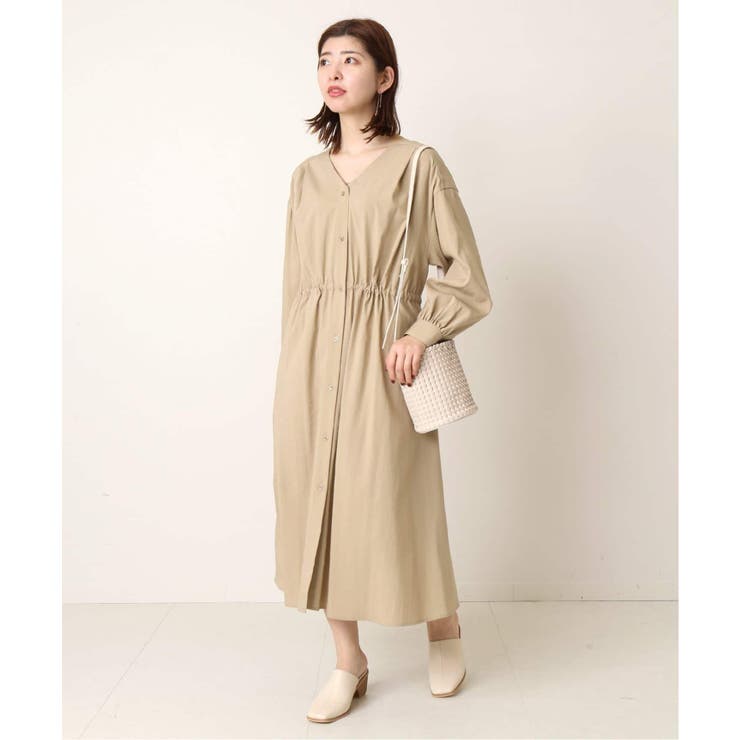 B.C STOCK＞ 2WAY Vネック袖ボリュームワンピース◇[品番