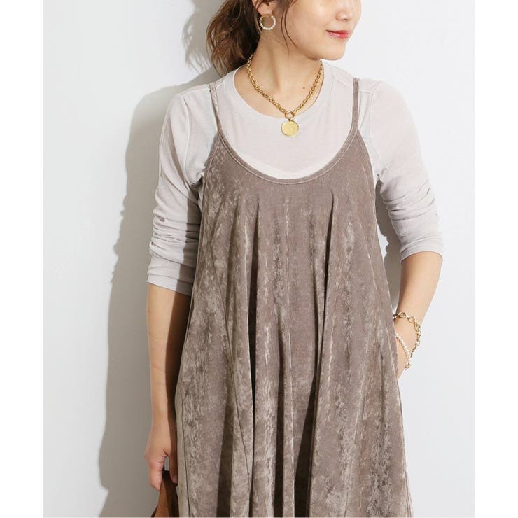 IENA＞ IENA LA BOUCLE ベロア キャミワンピース◇[品番