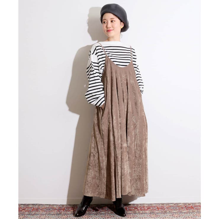 IENA＞ IENA LA BOUCLE ベロア キャミワンピース◇[品番