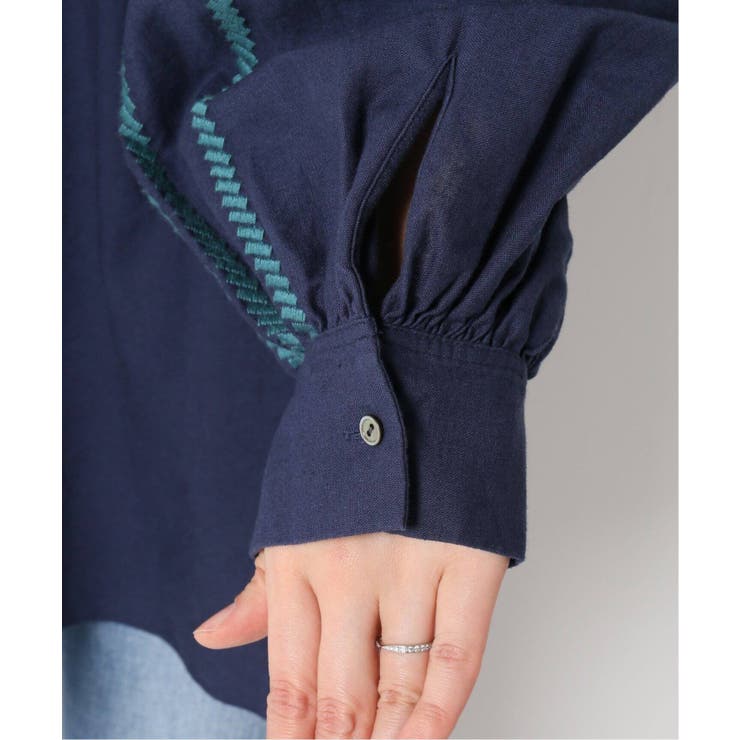 IENA＞ スキッパー刺繍ブラウス◇[品番：BYCW0013222]｜B.C