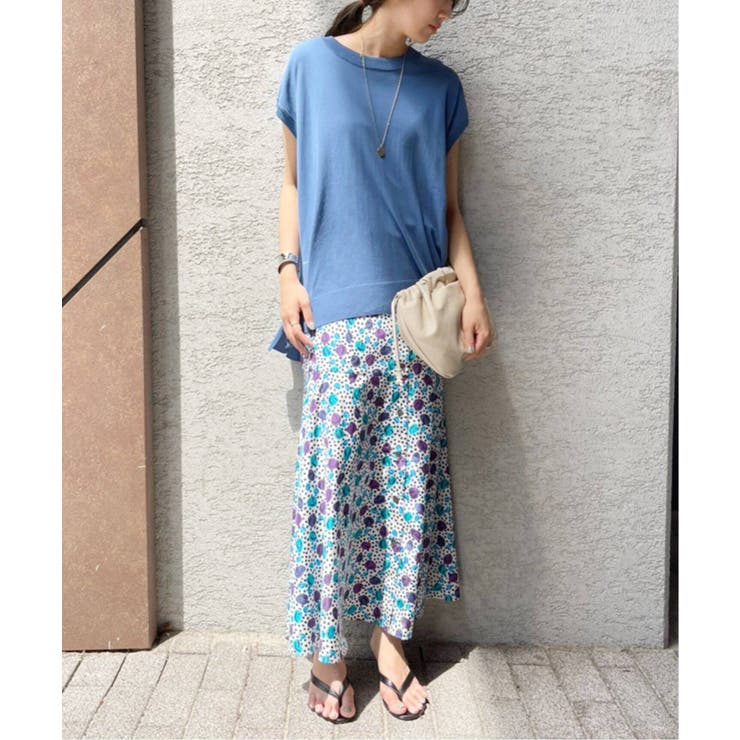 Spick and Span＞ フラワー*ドットプリントフレアースカート2