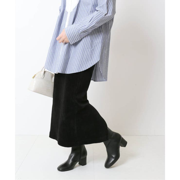 ブラック | ＜B.C STOCK＞ コーデュロイタイトロングスカート◆ | B.C STOCK