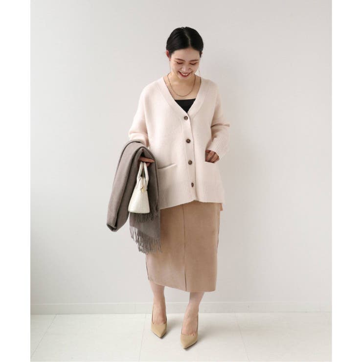 試着のみ MICA&DEAL フェイクスエードタイトスカート キャメル 38 試着のみ MICA&DEAL フェイクスエードタイトスカート キャメル