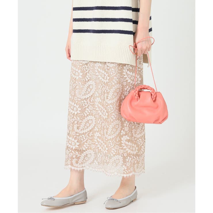 ナチュラル | ＜IENA＞ バイカラーレースタイトスカート◆ | B.C STOCK