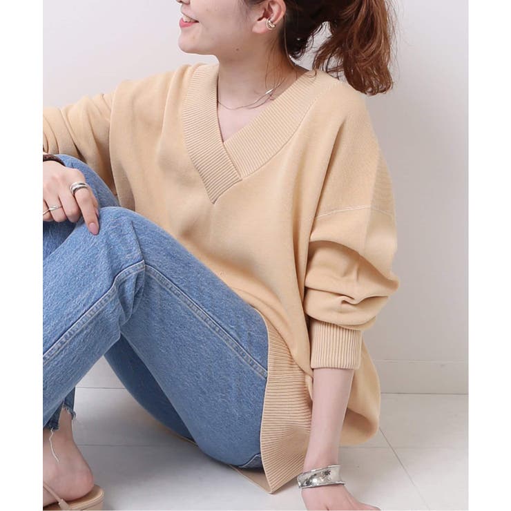 Spick and Span＞ ダブルニットVプルオーバー◇[品番：BYCW0013308