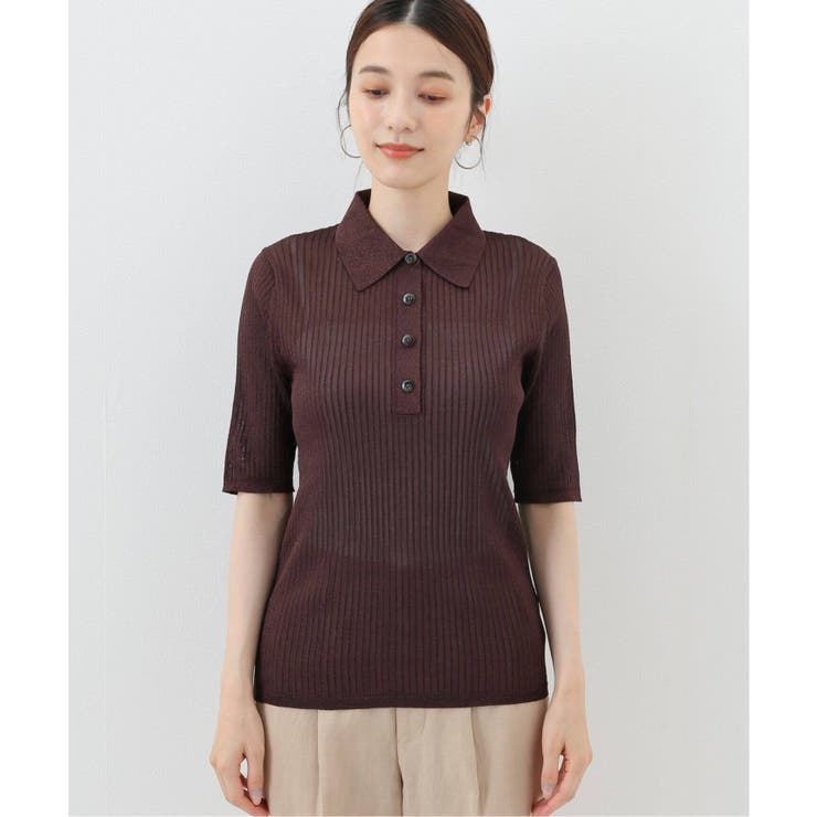 ＜Spick and Span＞ シアーラメポロニット◆[品番：BYCW0013310]｜B.C  STOCK（ベーセーストック）のレディースファッション通販｜SHOPLIST（ショップリスト）