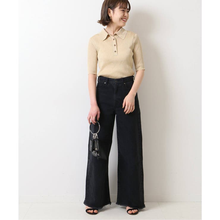 Spick and Span シアーポロシャツニット プルオーバー Spick & Span