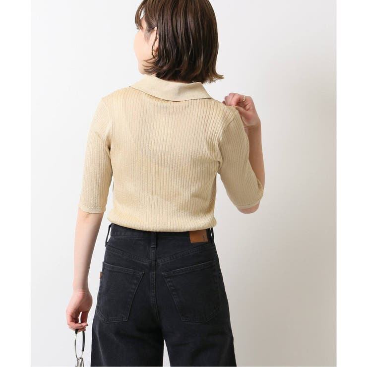 Spick and Span＞ シアーラメポロニット◇[品番：BYCW0013310]｜B.C
