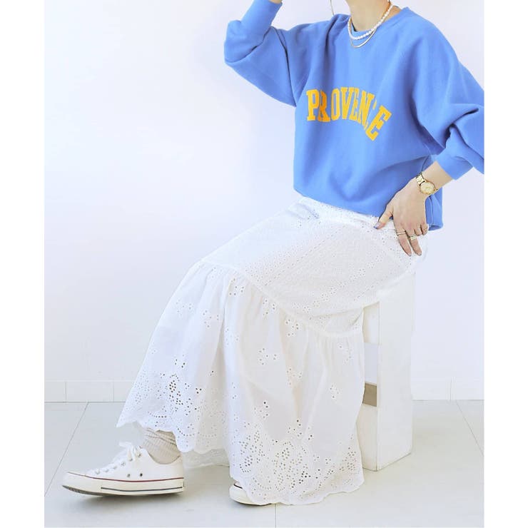 B.C STOCK＞ レースパッチワークティアードスカート[品番：BYCW0014222  