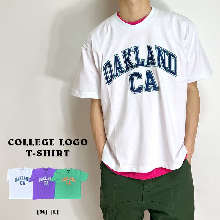 カレッジロゴ Tシャツ OAKLAND | BEAT JIVE | 詳細画像1 