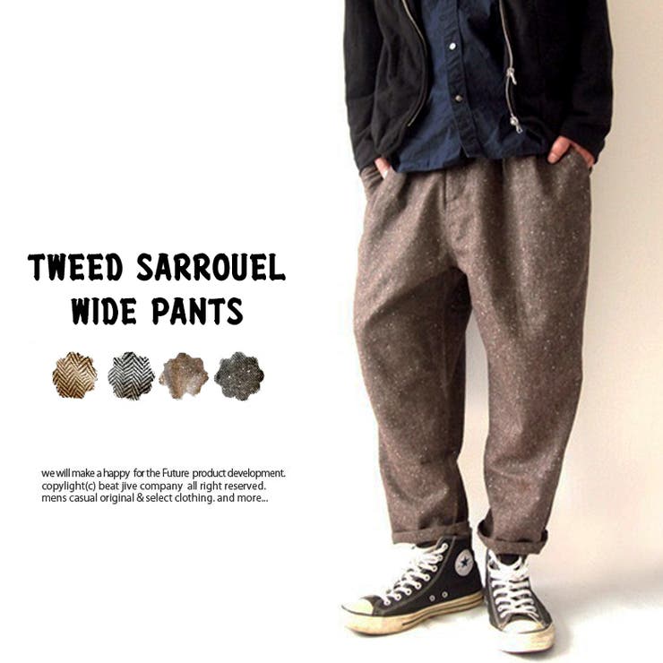 ワイドパンツ きれいめ ツイードパンツ 品番 Btjm Beat Jive ビートジャイブ のメンズファッション通販 Shoplist ショップリスト