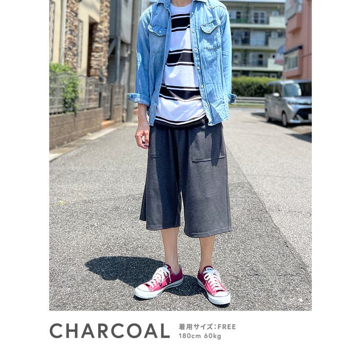 ハーフパンツ メンズ クロップドパンツ[品番：BTJM0000305